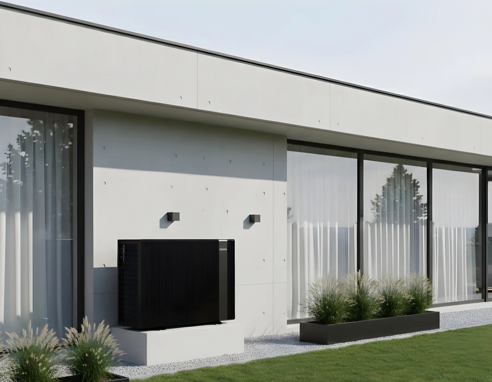 N2N an einem minimalistischen Haus